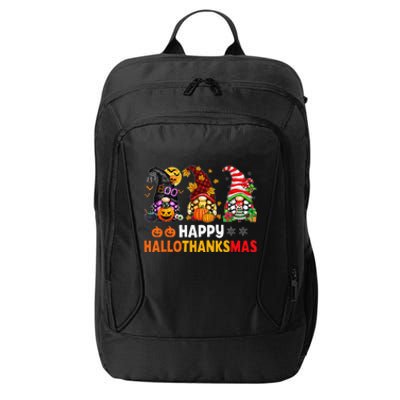 Halloween Thanksgiving Christmas Happy HalloThanksMas Gnomes City Backpack