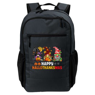 Halloween Thanksgiving Christmas Happy HalloThanksMas Gnomes Daily Commute Backpack