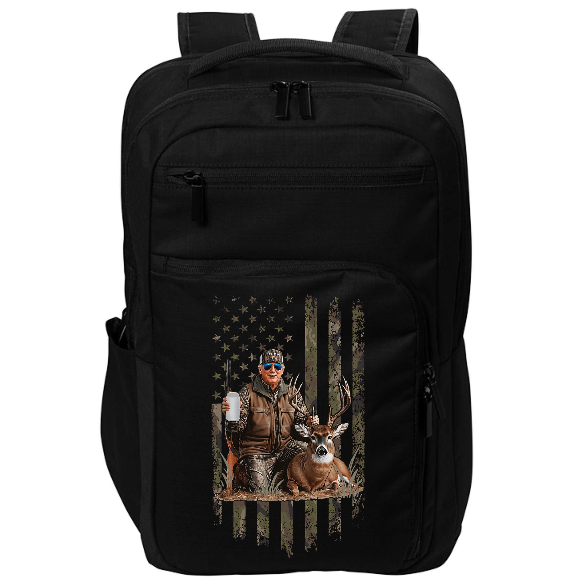 Hunting Trump Camouflage Usa Flag Deer Hunting Season Maga Impact Tech Backpack