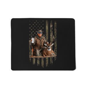 Hunting Trump Camouflage Usa Flag Deer Hunting Season Maga Mousepad