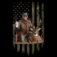 Hunting Trump Camouflage Usa Flag Deer Hunting Season Maga Premium T-Shirt