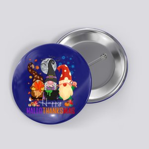 Halloween Thanksgiving Christmas Gnome Happy Hallothanksmas Gift Button