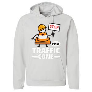 Halloween Traffic Cone Costume IM A Traffic Cone Performance Fleece Hoodie