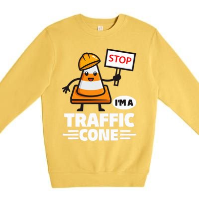 Halloween Traffic Cone Costume IM A Traffic Cone Premium Crewneck Sweatshirt