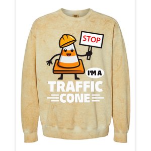 Halloween Traffic Cone Costume IM A Traffic Cone Colorblast Crewneck Sweatshirt