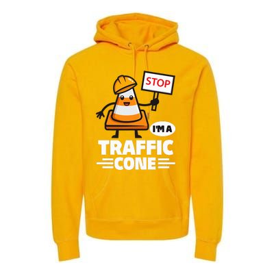 Halloween Traffic Cone Costume IM A Traffic Cone Premium Hoodie