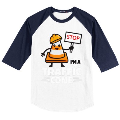 Halloween Traffic Cone Costume IM A Traffic Cone Baseball Sleeve Shirt