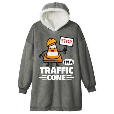 Halloween Traffic Cone Costume IM A Traffic Cone Hooded Wearable Blanket