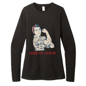 Honor Thy Country American Independence Usa Freedom Gift Womens CVC Long Sleeve Shirt