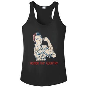 Honor Thy Country American Independence Usa Freedom Gift Ladies PosiCharge Competitor Racerback Tank