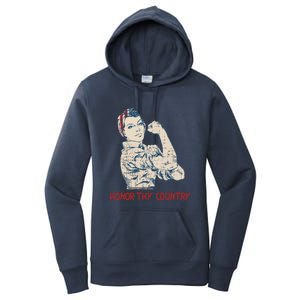 Honor Thy Country American Independence Usa Freedom Gift Women's Pullover Hoodie