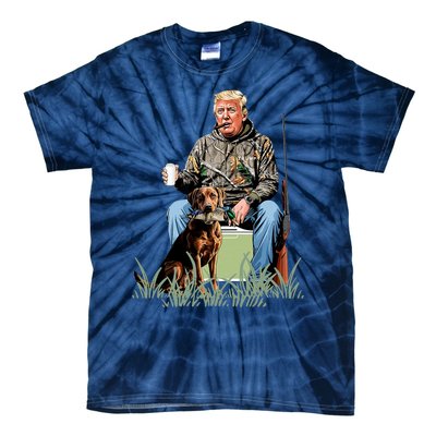 Hunting Trump Camouflage Funny Duck Hunting Season Maga Tie-Dye T-Shirt