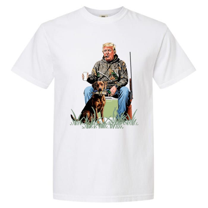 Hunting Trump Camouflage Funny Duck Hunting Season Maga Garment-Dyed Heavyweight T-Shirt