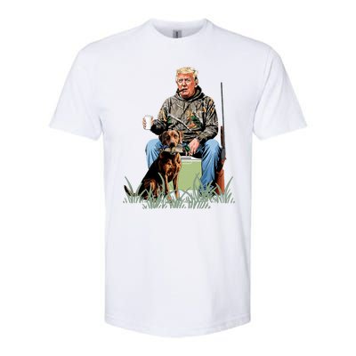 Hunting Trump Camouflage Funny Duck Hunting Season Maga Softstyle CVC T-Shirt