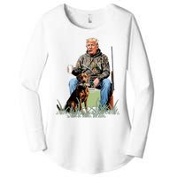 Hunting Trump Camouflage Funny Duck Hunting Season Maga Women's Perfect Tri Tunic Long Sleeve Shirt