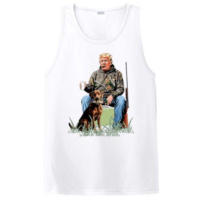 Hunting Trump Camouflage Funny Duck Hunting Season Maga PosiCharge Competitor Tank