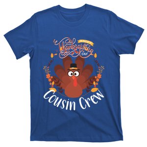 Happy Thanksgiving Cousin Crew Turkey Pajamas Gift T-Shirt