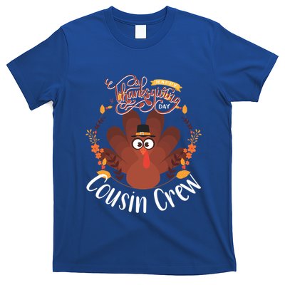 Happy Thanksgiving Cousin Crew Turkey Pajamas Gift T-Shirt