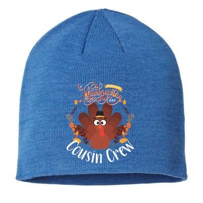 Happy Thanksgiving Cousin Crew Turkey Pajamas Gift Sustainable Beanie