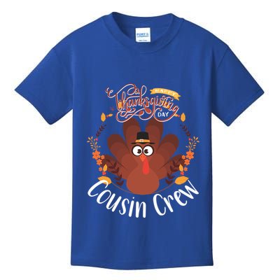 Happy Thanksgiving Cousin Crew Turkey Pajamas Gift Kids T-Shirt