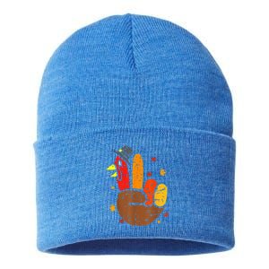 Happy Thanksgiving Cockatiel Turkey Pickup Truck Pumpkins  Sustainable Knit Beanie