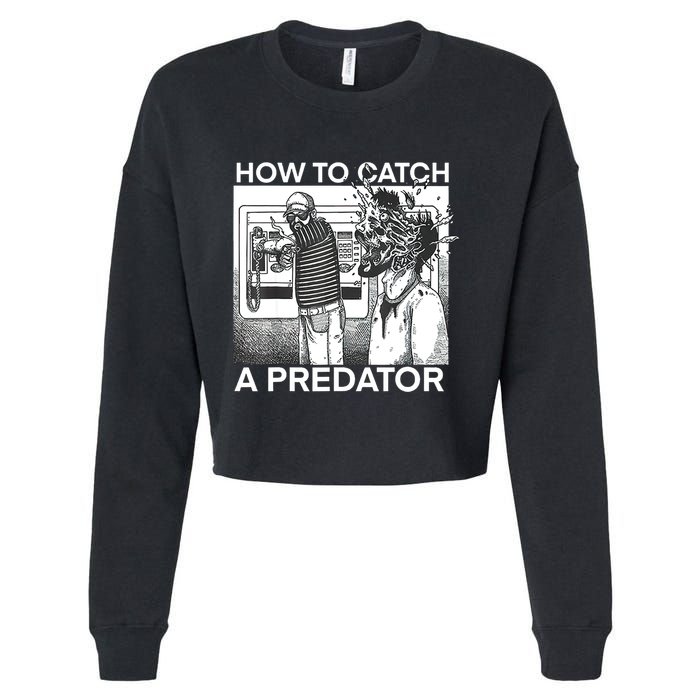 How To Catch A Predator Cropped Pullover Crew