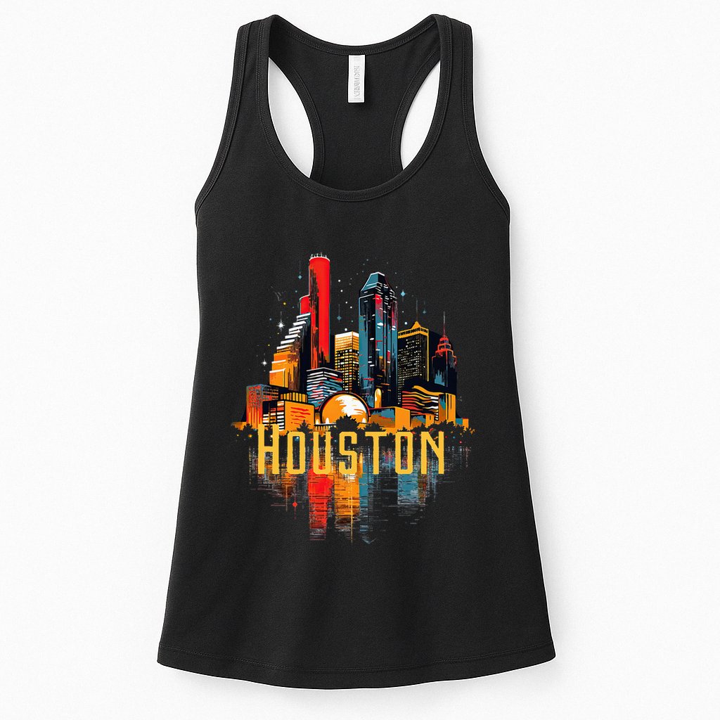 Houston Texas City Downtown Skyline Texas Hou Womens Tank Top