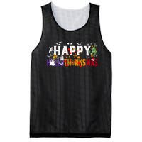 Halloween Thanksgiving Christmas 2024 Happy Hallothanksmas Mesh Reversible Basketball Jersey Tank