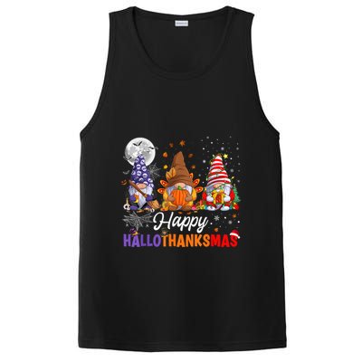 Halloween Thanksgiving Christmas Happy HalloThanksMas Gnomes PosiCharge Competitor Tank