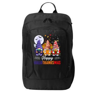 Halloween Thanksgiving Christmas Happy HalloThanksMas Gnomes City Backpack