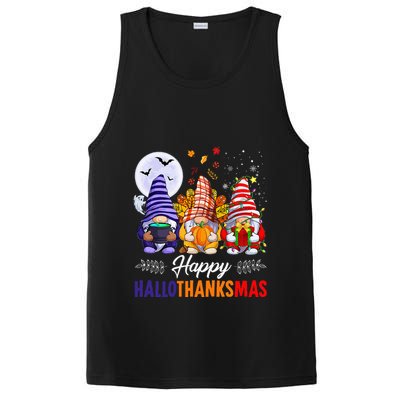 Halloween Thanksgiving Christmas Happy HalloThanksMas Gnomes PosiCharge Competitor Tank