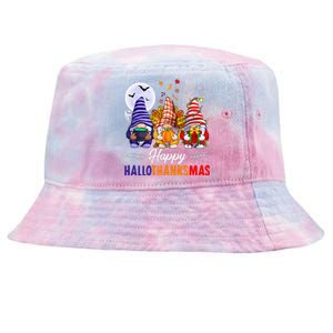 Halloween Thanksgiving Christmas Happy HalloThanksMas Gnomes Tie-Dyed Bucket Hat