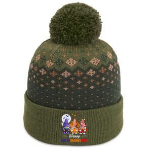 Halloween Thanksgiving Christmas Happy HalloThanksMas Gnomes The Baniff Cuffed Pom Beanie