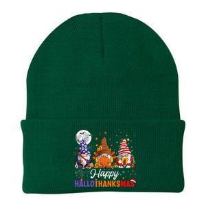 Halloween Thanksgiving Christmas Happy HalloThanksMas Gnomes Knit Cap Winter Beanie