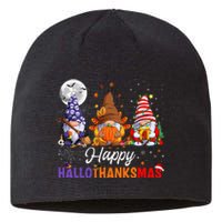 Halloween Thanksgiving Christmas Happy HalloThanksMas Gnomes Sustainable Beanie