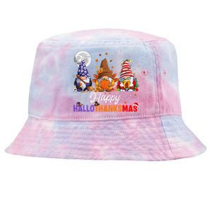 Halloween Thanksgiving Christmas Happy HalloThanksMas Gnomes Tie-Dyed Bucket Hat