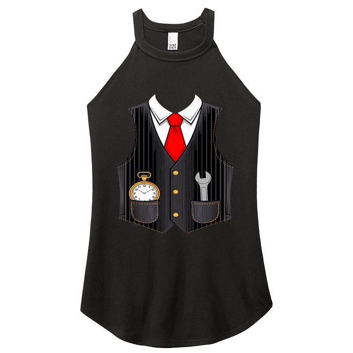 Halloween Train Conductor Costume Women's Perfect Tri Rocker Tank