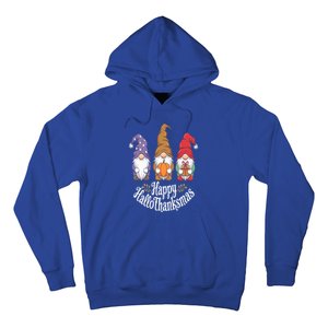 Halloween Thanksgiving Christmas Happy Hallothanksmas Gnomes Gift Hoodie