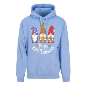 Halloween Thanksgiving Christmas Happy Hallothanksmas Gnomes Gift Unisex Surf Hoodie