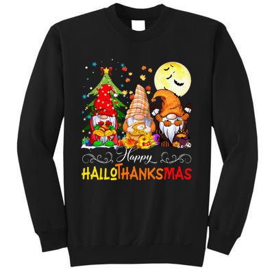 Halloween Thanksgiving Christmas Happy HalloThanksMas Gnomes Sweatshirt