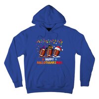 Halloween Thanksgiving Christmas Hallothanksmas Football Cool Gift Hoodie