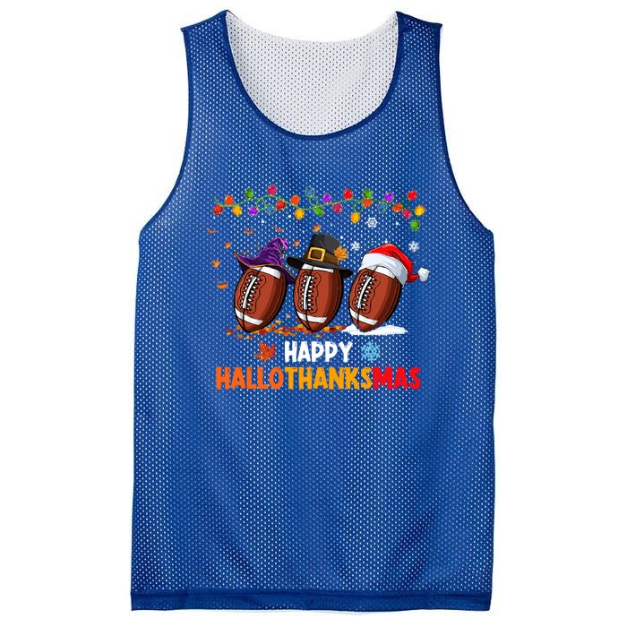 Halloween Thanksgiving Christmas Hallothanksmas Football Cool Gift Mesh Reversible Basketball Jersey Tank