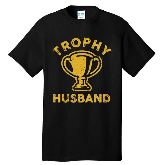 Husband Trophy Cup Vintage Retro Design Father's Day Gift Tall T-Shirt