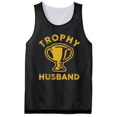 Husband Trophy Cup Vintage Retro Design Father's Day Gift Mesh Reversible Basketball Jersey Tank