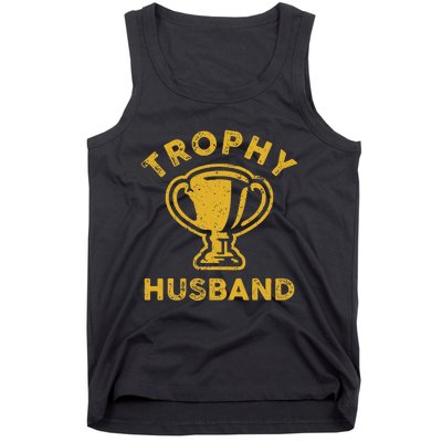 Husband Trophy Cup Vintage Retro Design Father's Day Gift Tank Top