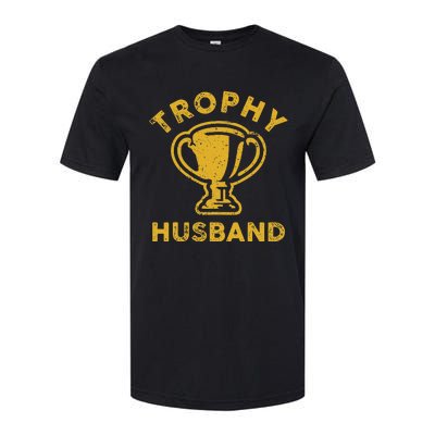 Husband Trophy Cup Vintage Retro Design Father's Day Gift Softstyle CVC T-Shirt