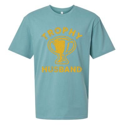 Husband Trophy Cup Vintage Retro Design Father's Day Gift Sueded Cloud Jersey T-Shirt