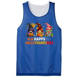 Halloween Thanksgiving Christmas Happy HalloThanksMas Gnomes Mesh Reversible Basketball Jersey Tank