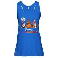 Halloween Thanksgiving Christmas Happy HalloThanksMas Gnomes Ladies Essential Flowy Tank