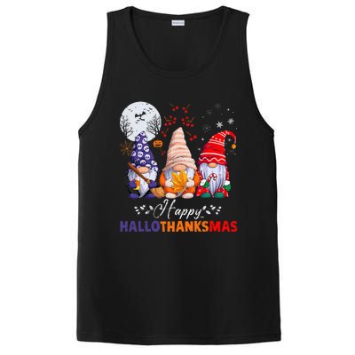 Halloween Thanksgiving Christmas Happy HalloThanksMas Gnomes PosiCharge Competitor Tank